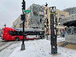 Metrobus in snow