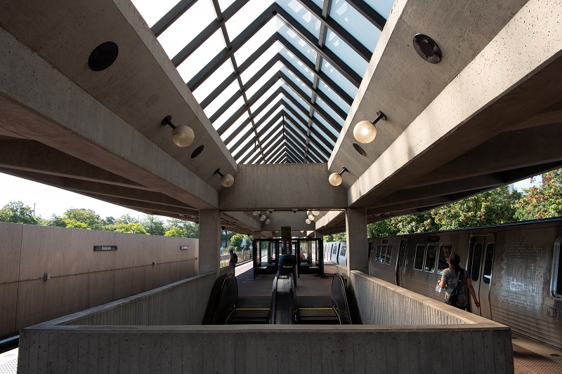 Rockville Station skylights before construction
