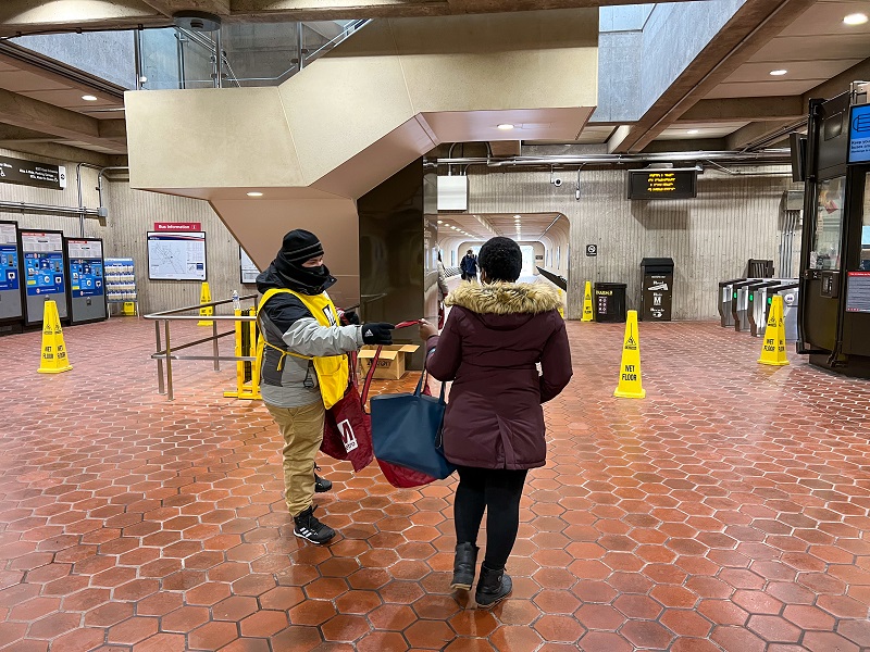 Outreach teams welcoming customers back