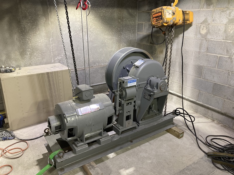 Hoisting sheave for a traction elevator at Downtown Largo, 2023