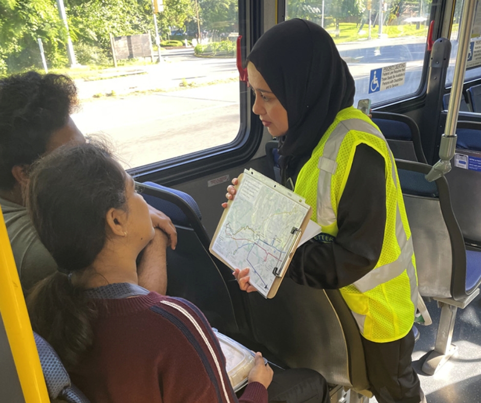 Our staff connected with customers on 29 bus ride-alongs, providing information customized for their specific route.