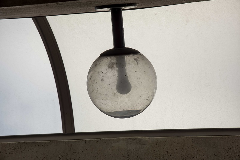 Older lighting on the Landover Station platform will be replaced with new light-emitting diode (LED) lighting. Pictured at Landover Station, fall 2021.