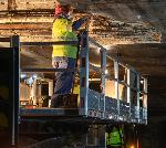 Restored the deteriorated concrete ceiling above the tracks.