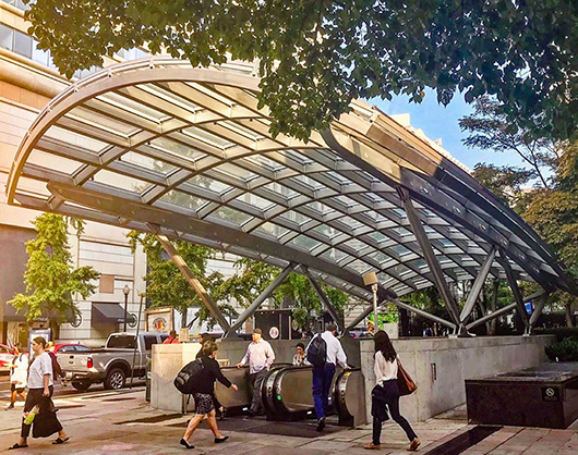 Rendering of future canopy at Metro Center Station