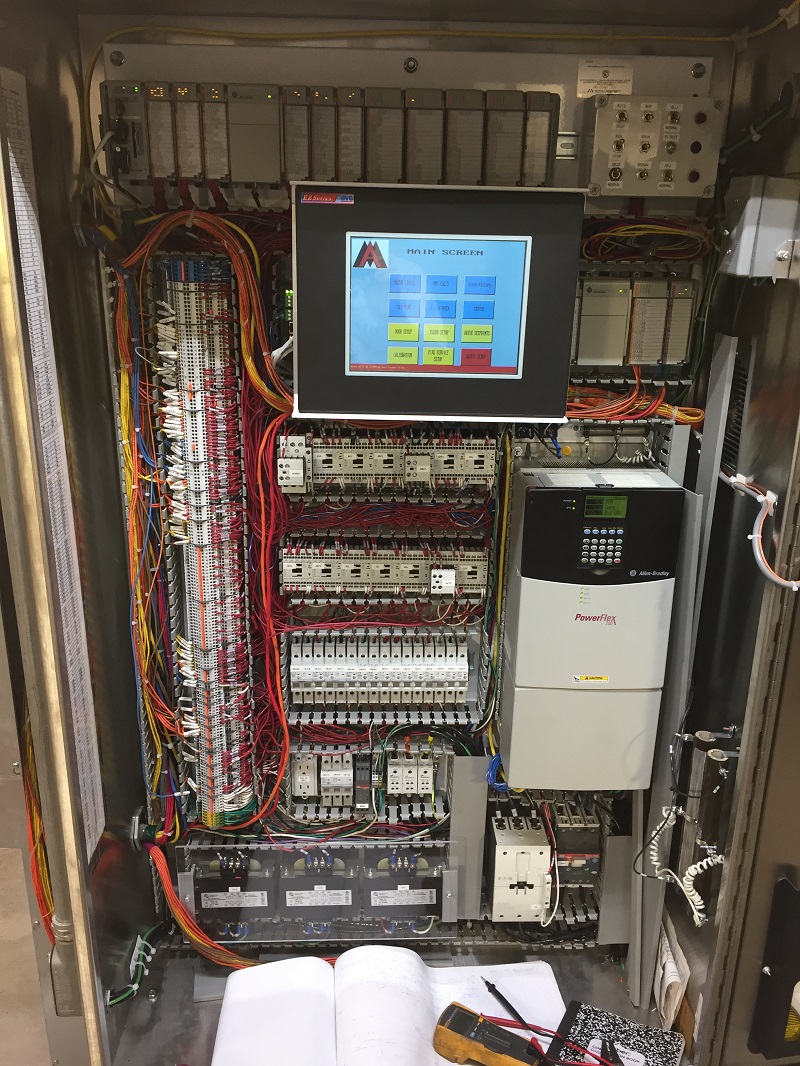 View of a new elevator controller at Mount Vernon Sq, January 2023