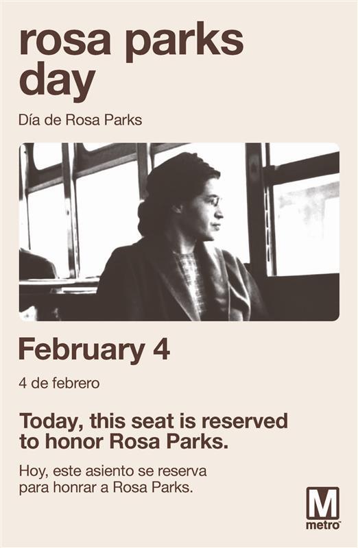 Rosa Parks seat reserved sign