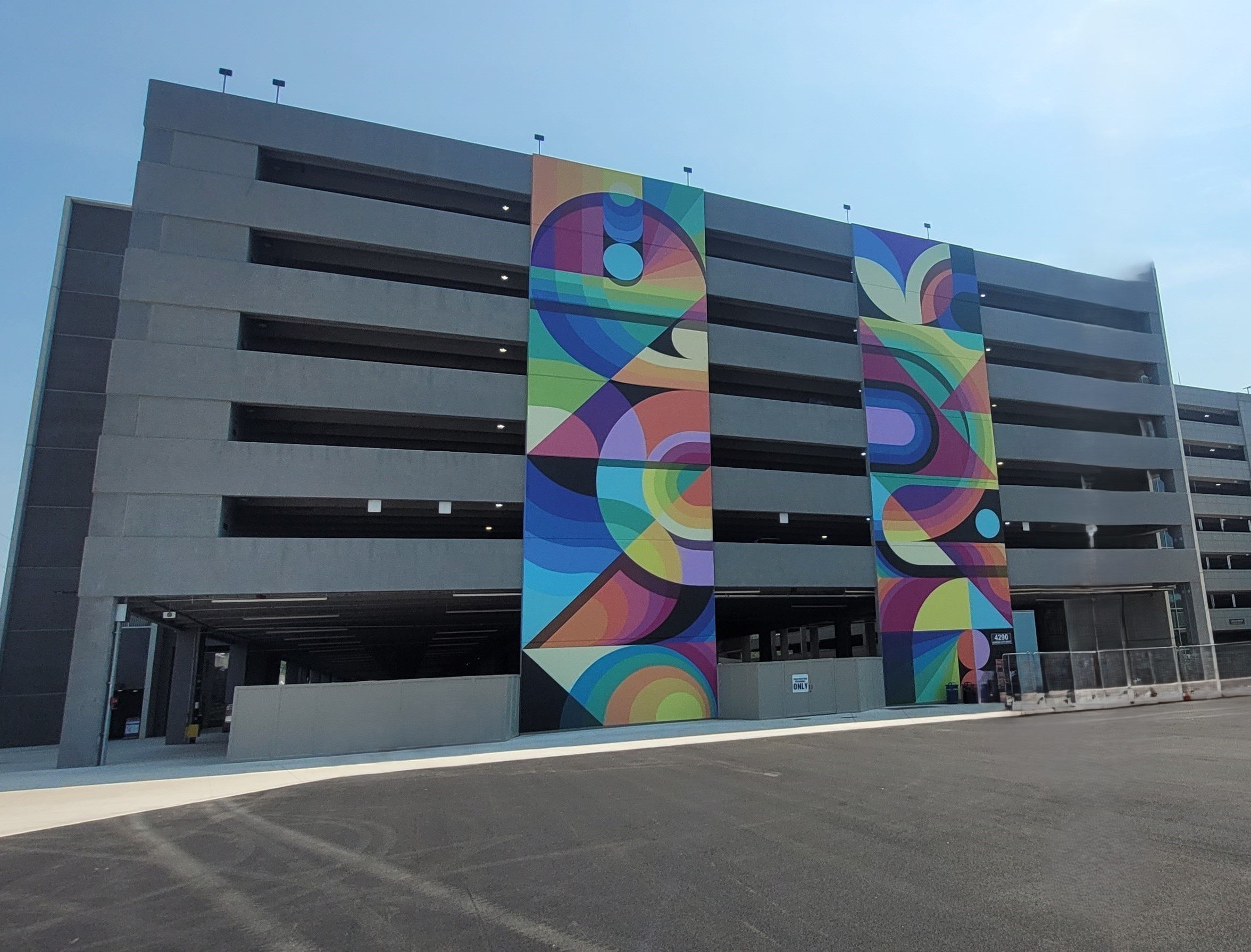 Colorful Murals at New Carrollton Station's Parking Garage