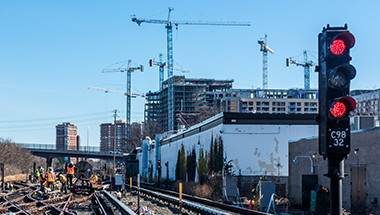 New signal at Alexandria Rail Yard