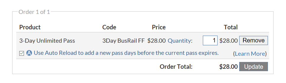 Activate Auto Reload