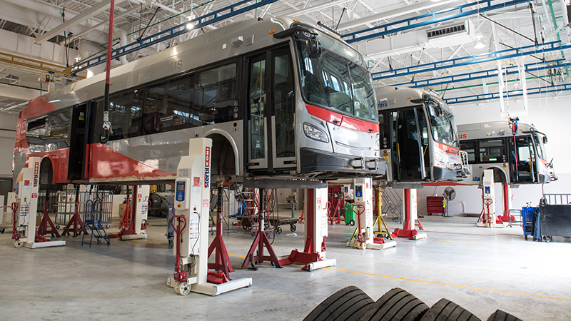 Metrobuses at Andrews Federal Bus Division