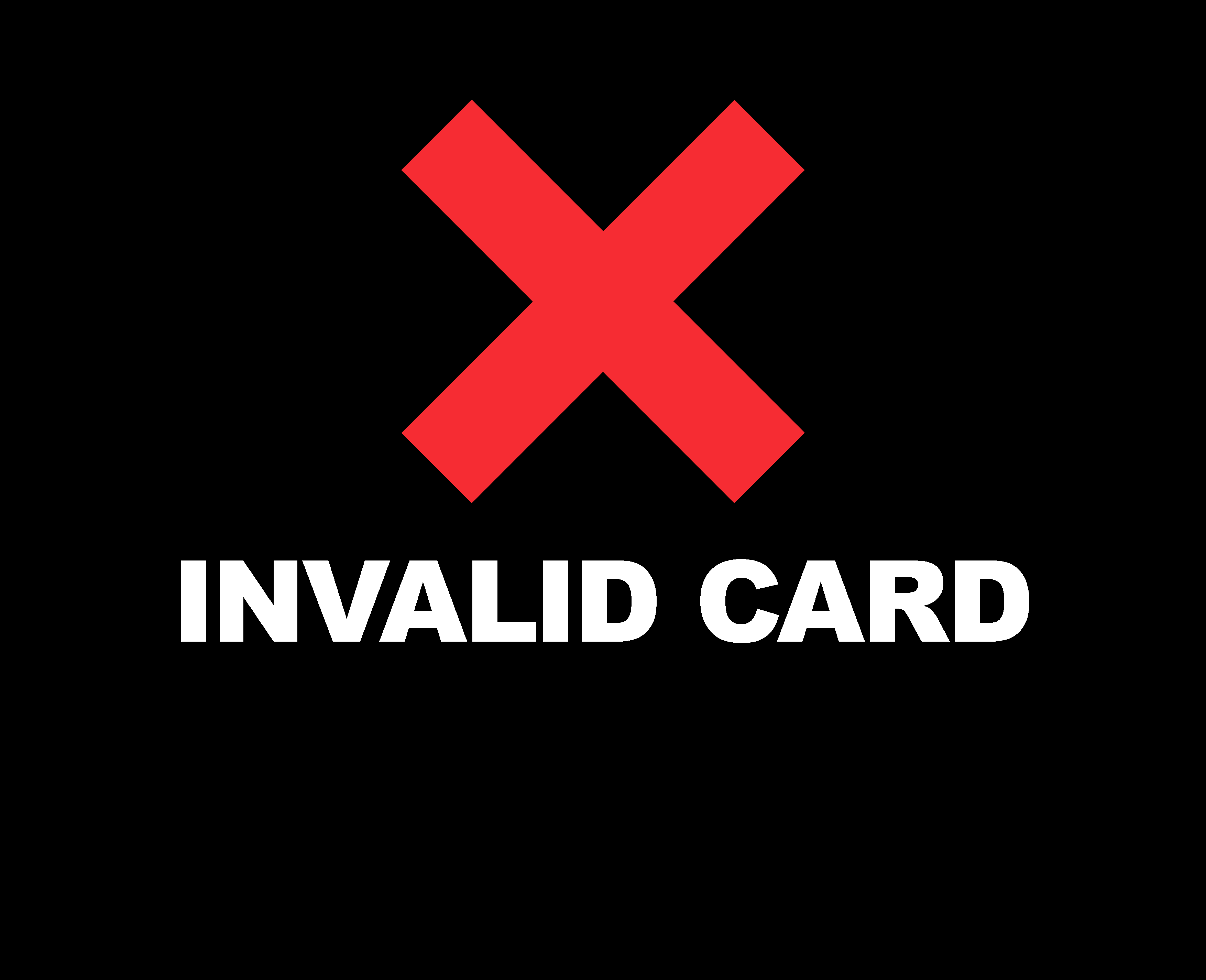 invalid card