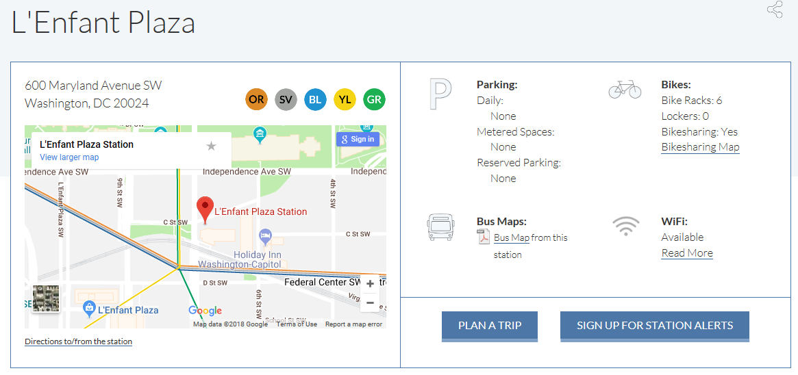 Station page header with wifi