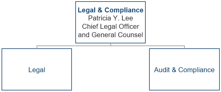 Organization Chart Chief Legal Officer and General Counsel