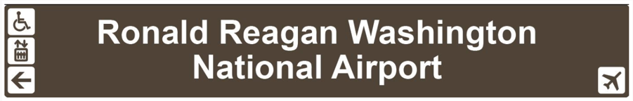 Ronald Reagan Washington National Airport sign